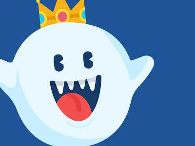 King Boo boo illustration mario nintendo
