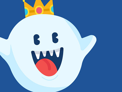 King Boo boo illustration mario nintendo