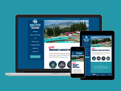 Waterpark Website responsive waterpark website