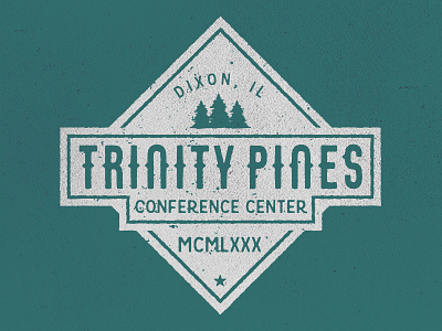 Trinity Pines camp design pines shirt trees vintage washed
