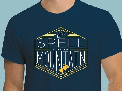 Spelling Bee Shirt navy shirt vector yellow