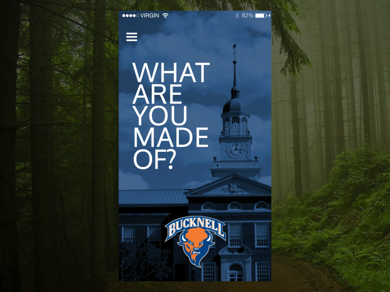 Bucknell mobile app transition animation education mobile ui ux