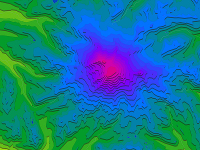 WIP Cut Paper Map Style color contour map mapbox
