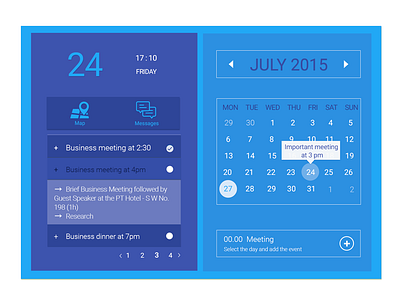 Events Calendar / Scheduler blue events calendar meetings scheduler