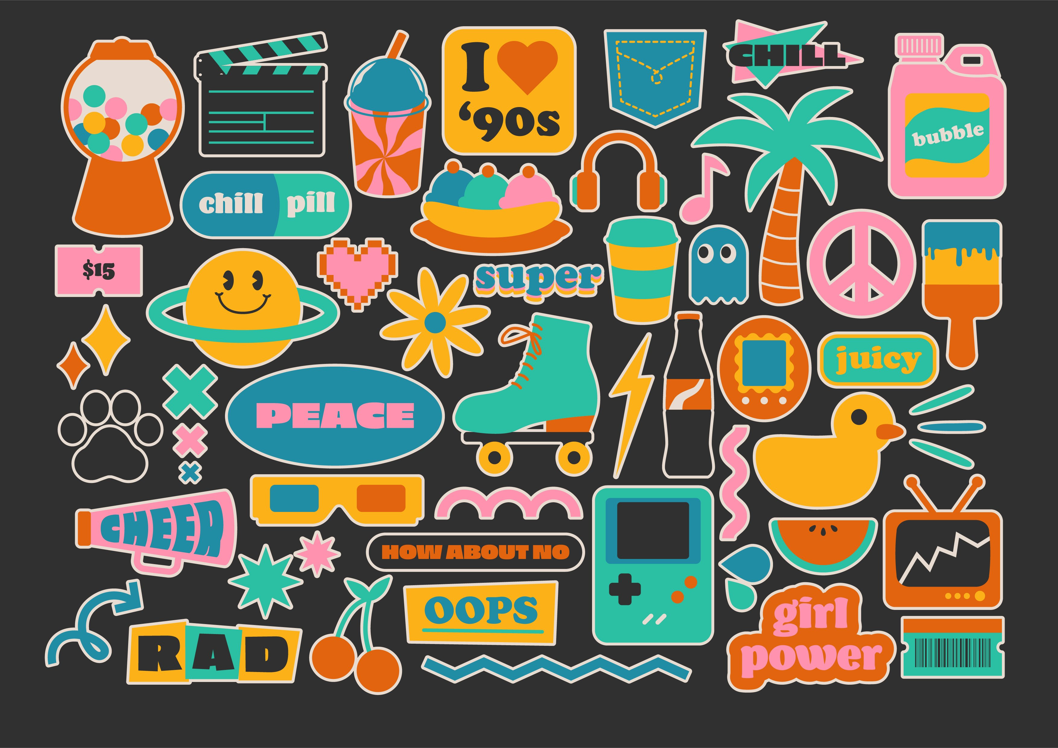 Nostalgia Sticker Pack Vol. 2 by Creativity Bucketlist on Dribbble