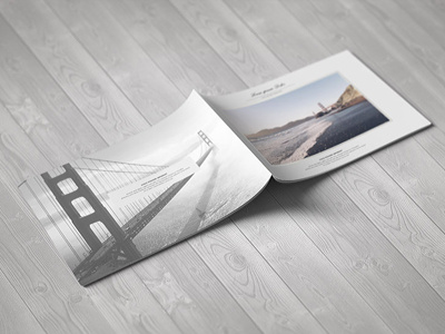 A4 Landscape Brochure Mock-Up booklet brochure catalog mockup catalogue cover foil foil stamp landscape magazine