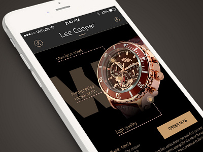Mobile watch featuring layout application clean design elegant mobile app watch
