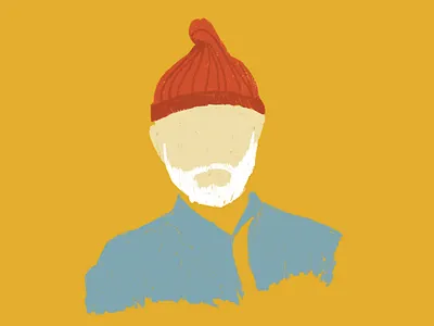 Steve Zissou character drawing illustration life aquatic sketch the life aquatic wes anderson