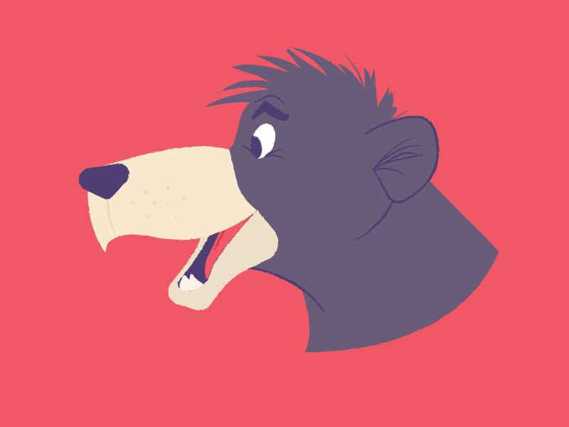 Baloo Sketch animation baloo bear disney jungle book process sketch vector