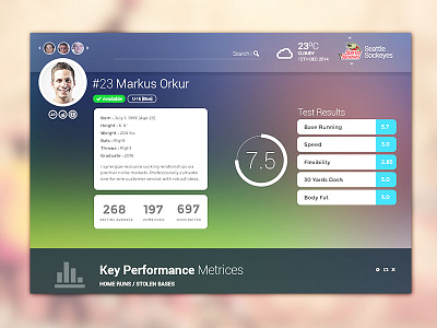 Sports Profile app ios ipad profile social sports ui ux