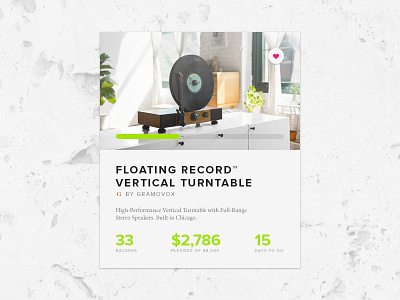 Crowdfunding Card campaign card commerce crowdfunding flat kickstarter project ui