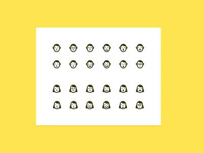 Prestashop Icon Pack faces flushed girl guy happy icon pack sad smile