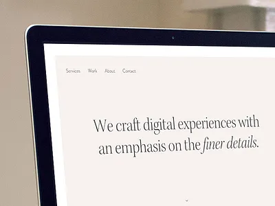 Typography agency clean minimal typography web design website