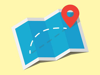 Map flat illustration map vector