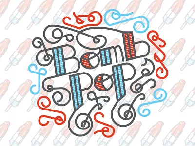 Bomb Pop Summer Type design hand drawn illustration lettering print summer type typography typophile