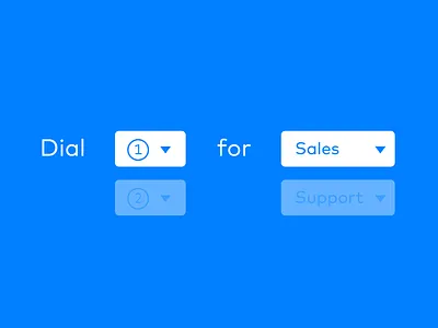 Custom Phone Menu dropdown ivr menu
