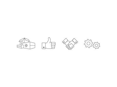 UI Icons box hands icons line art minimal ui