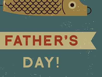 Father's day cards bait cards father fathers day fish fishing greetings illustration retro