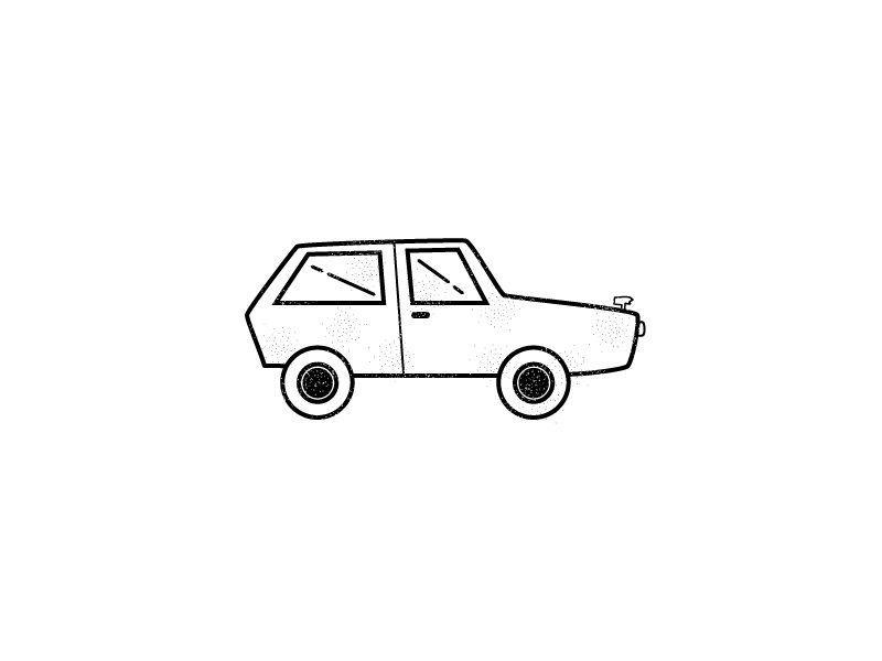 Ole' Jalopy (GIF) black builtbyluke car gif jalopy minimal simple white