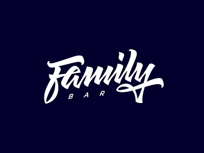 Family bar beer letter lettering logo logotype pab
