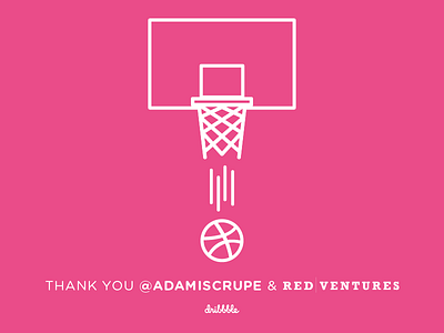 Thank You debut dribbble first shot line art