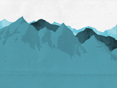 PNW grunge halftone mountains pacific northwest wacom