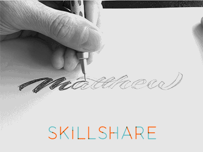 Skillshare DEMO brushpen calligraphy lettering logo process skillshare