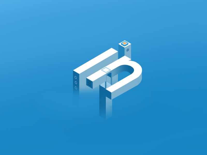 Linkedin - Brands Valley animation brands flat game geometric illustration isometric linkedin monument valley