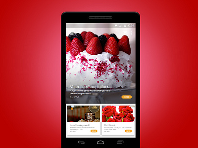 Romantic Gift App Concept android material design sketch ui