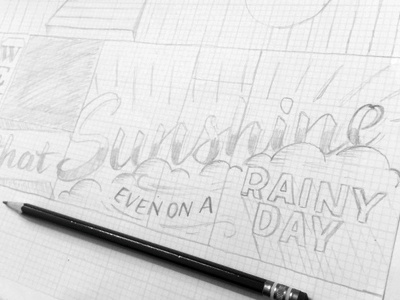 Mural Sketch lettering pencil sketch