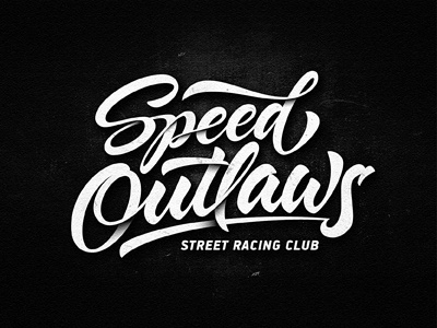 Speed Outlaws custom drawing hand drawn lettering logo logotype