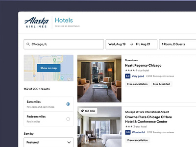 White Label by Rocket Travel: Search Results Page desktop hotel booking hotel website responsive web travel travel app travel webite white label