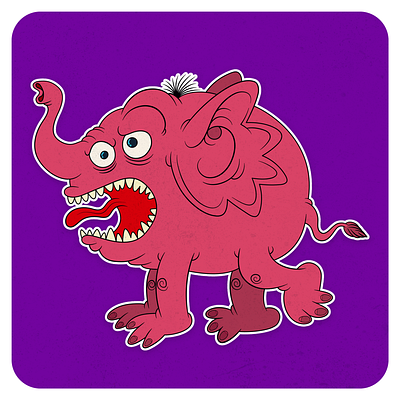 Voy trompa cartoon child design elefante elephant illustration monsterdoodle