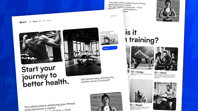 Gym — Web Design branding design graphic design gym gym branding gymnastic logo onepage typography ui ux web webflow