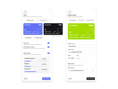 Payment details — Untitled UI card credit card finance fintech form product design ui design user interface