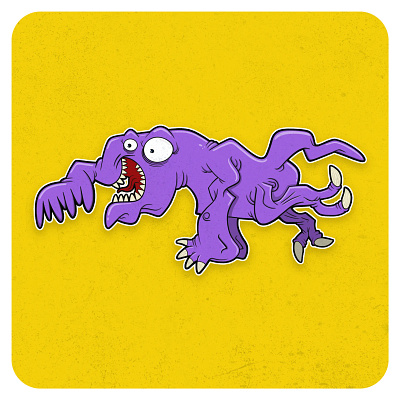 Corredor de la pradera cartoon child corredor design illustration monster monsterdoodle purple runner