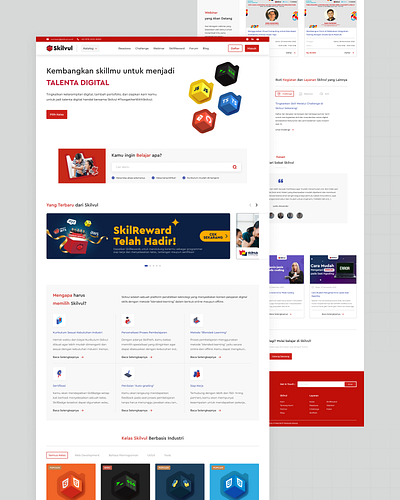 Redesign Skilvul Landing Page online course ui ui design ux web web design