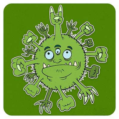 Virus cartoon child design illustration monster monsterdoodle virus