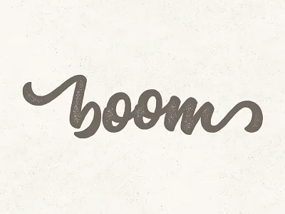 Boom brush pen custom type hand lettering lettering logo logotype script texture vector
