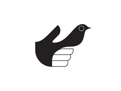 Shoot the Bird abstract bird drawing funkytown hand illustration