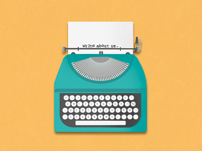 Write about us / Typewriter flat icon iconography illustration old school perks of being a wallflower qwerty retro typewriter vector vintage