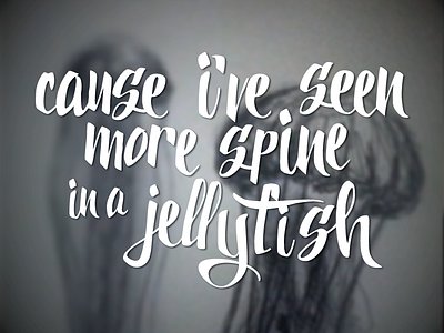 Jellyfish_3 brand new brush script composition custom lettering digital illustration drawing hand lettering jellyfish lettering lyrics music seventy times 7