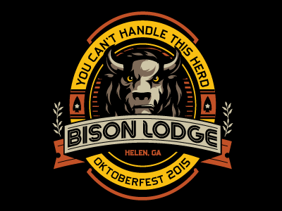 Bison Lodge Beer Label beer bison lodge logo oktoberfest