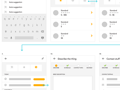 Wireframes / Flow flow wireframes