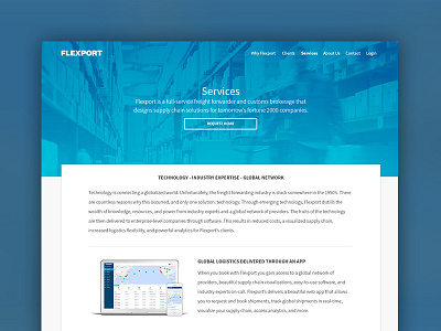 Flexport Services Page website