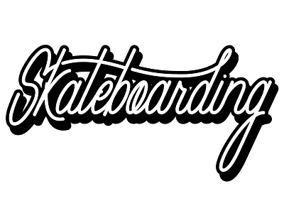 Skateboarding design lettering letters logo skateboarding type