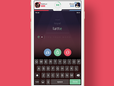 Latte? abstract background colors concept flat game interface ios iphone menu trivia