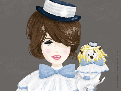 Another Period comedy digital painting dogs fan art friday fashion illustration history humour natasha leggero portrait