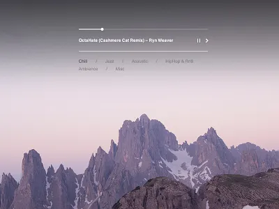 Music Controls buttons media mountain ui
