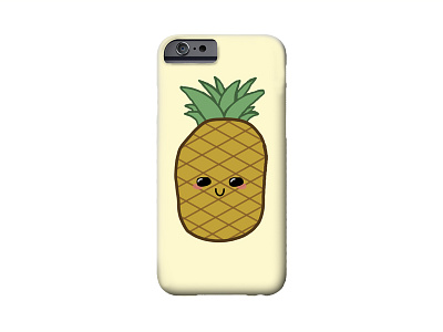 FrutasCutas - Pineapple: Dribbble x Threadless Playoff cute fruity fun kawaii pineapple